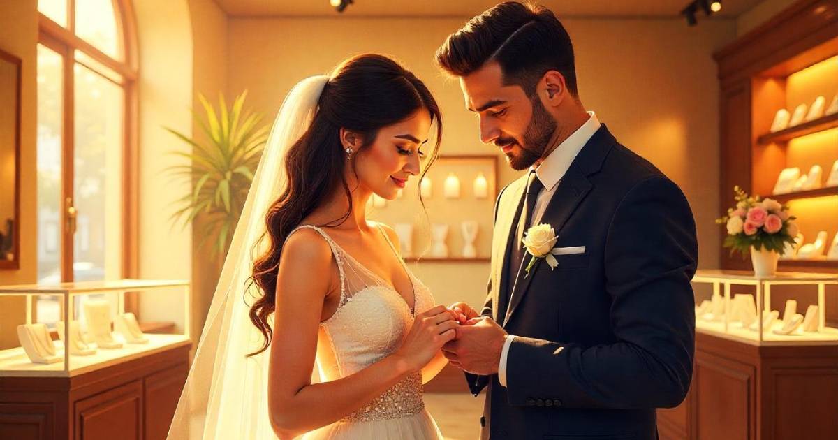 حلقه جواهر مناسب انگشتان ظریف