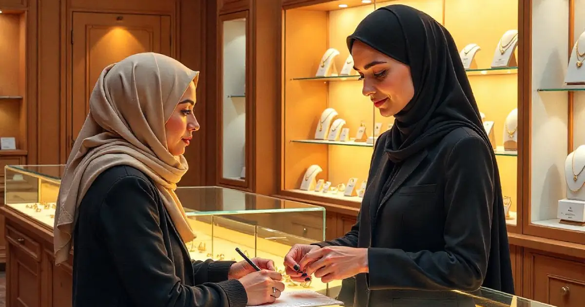 اندازه گیری سایز انگشتر در فروشگاه