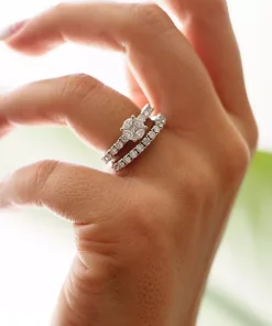 حلقه پشت حلقه جواهر زنانه