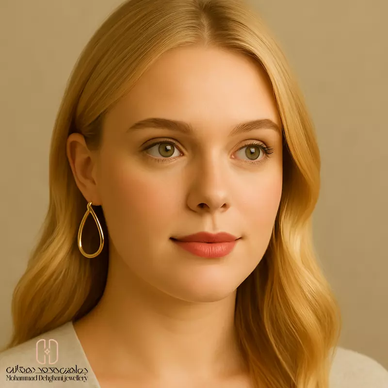 گوشواره جواهر مناسب فرم صورت مربعی